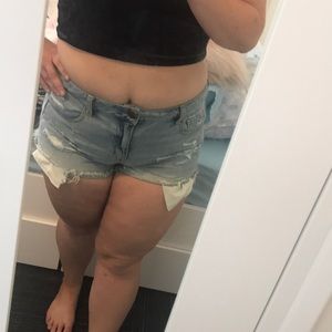 Distressed Mom Shorties